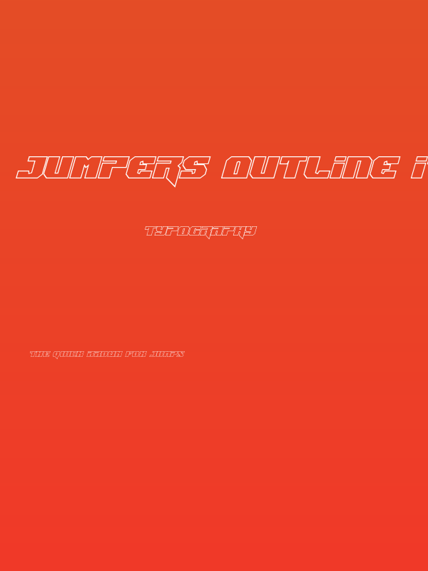 Jumpers Outline Italic Poster