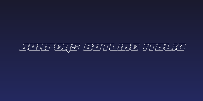 Jumpers Outline Italic Social Header