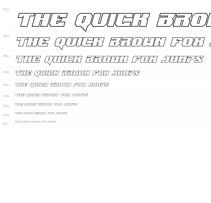 Jumpers Outline Italic Waterfall