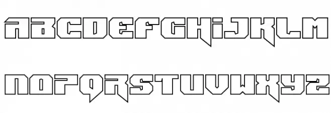 Jumpers Outline Schriftart Groß
