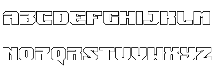 Jumpers Outline Font LOWERCASE