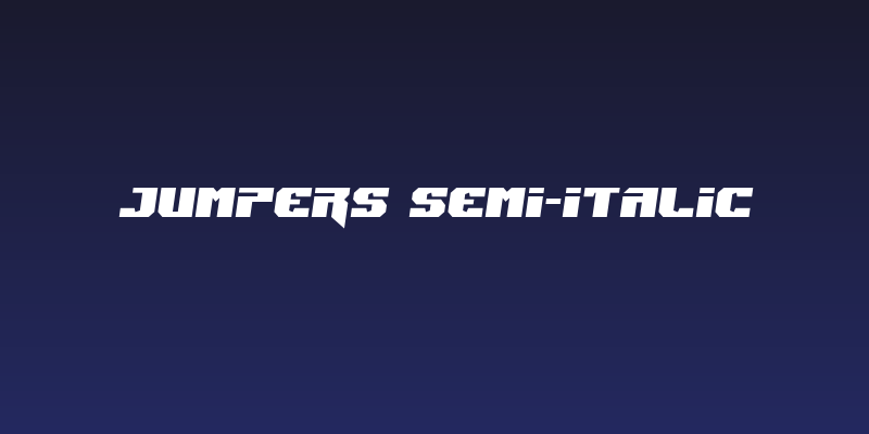Jumpers Semi-Italic Social Header