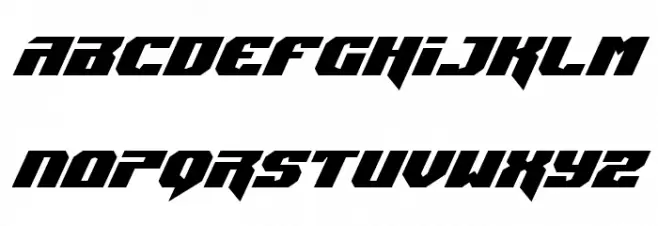 Jumpers Super-Italic フォント 大文字