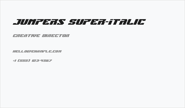 Jumpers Super-Italic Business Card