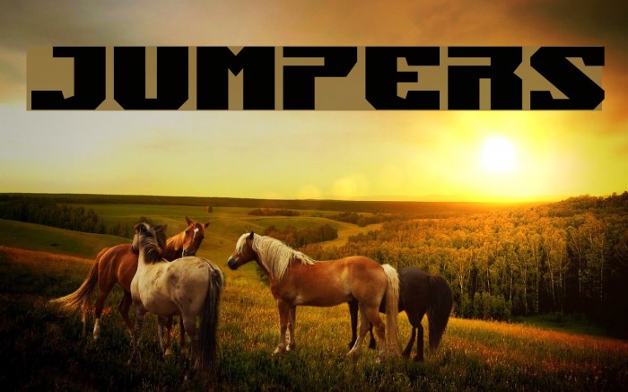 Jumpers Font examples