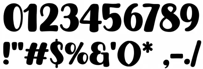 Jumping Chick Font OTHER CHARS