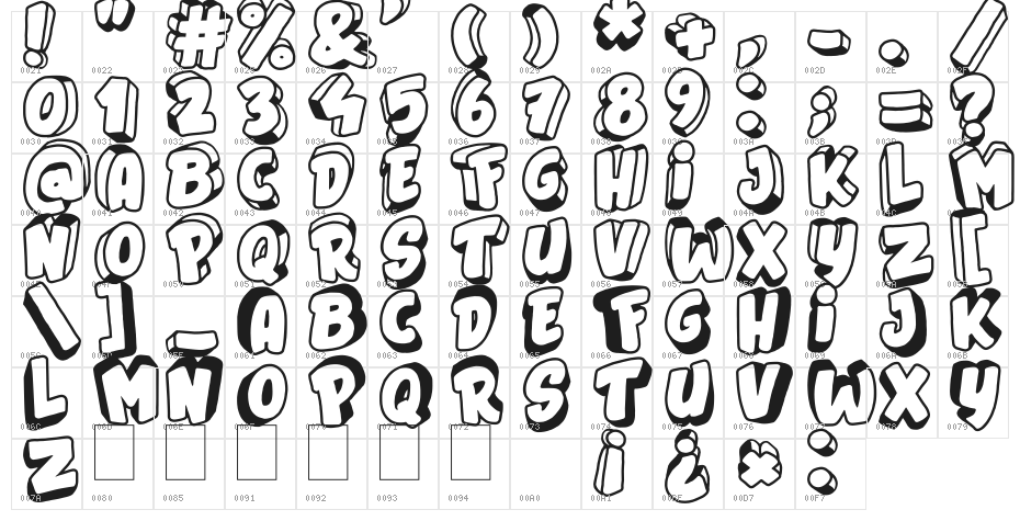 Jumping Flash Character Map