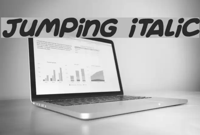 Jumping Italic Font examples