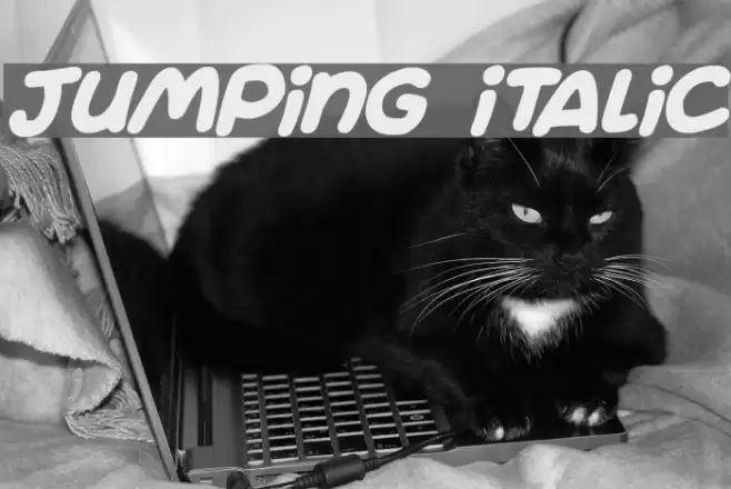 Jumping Italic Font examples