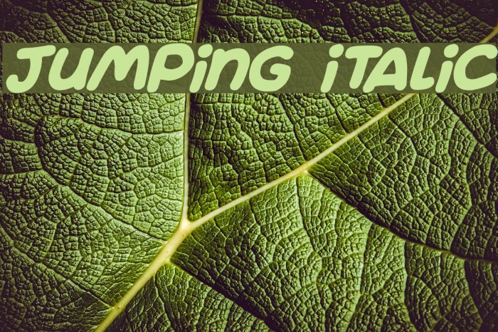 Jumping Italic Example 3