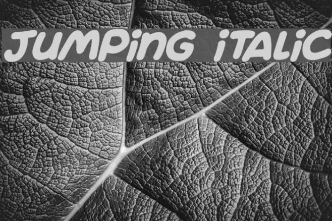 Jumping Italic Font examples