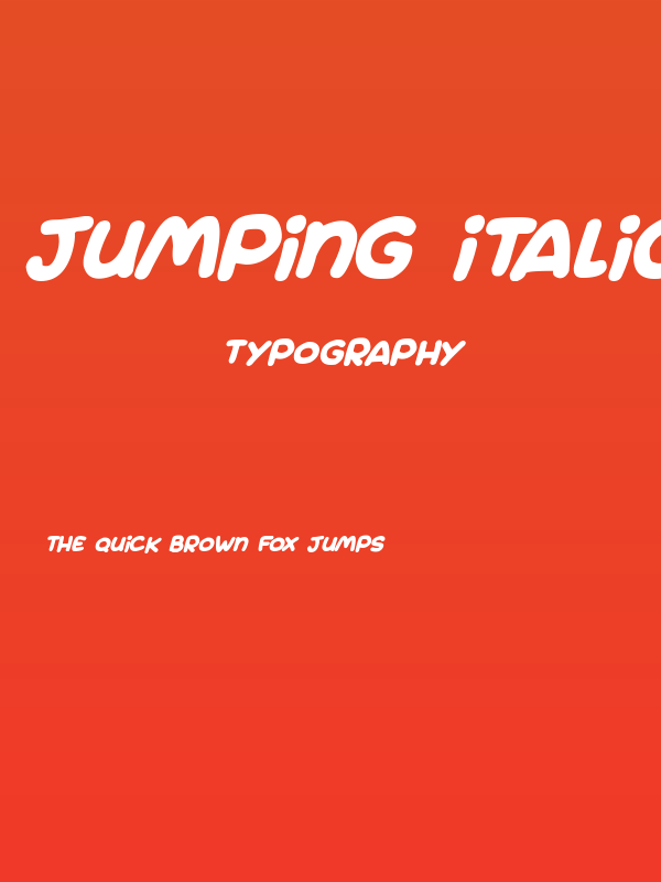 Jumping Italic Poster