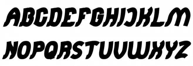 Jumping Running Bold Italic Font Litere mari
