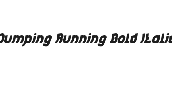 Jumping Running Bold Italic Logo