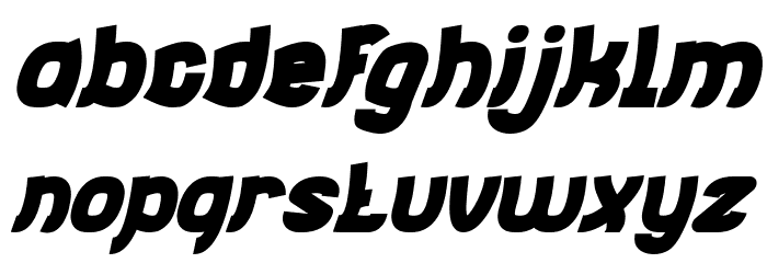 Jumping Running Bold Italic Font LOWERCASE