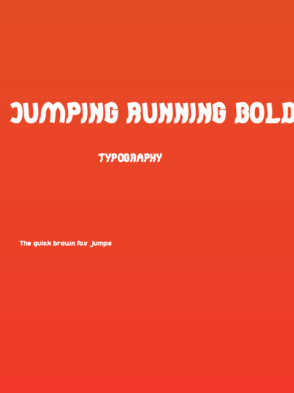 Jumping Running Bold Poster