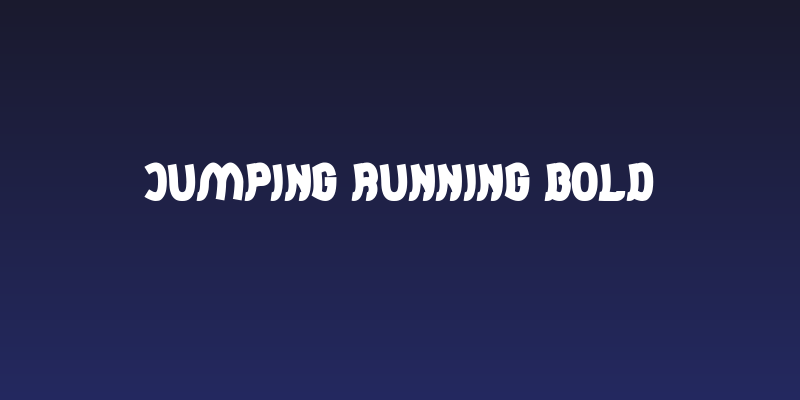 Jumping Running Bold Social Header