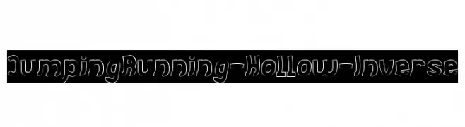 Jumping Running-Hollow-Inverse  Free Fonts Download
