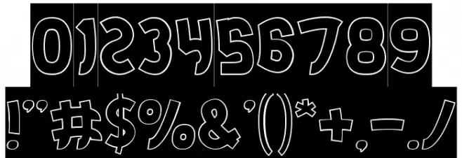 Jumping Running-Hollow-Inverse Font OTHER CHARS