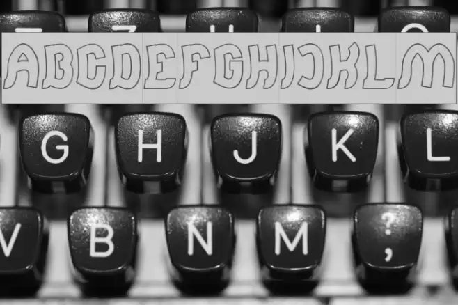 Jumping Running-Hollow-Inverse Font examples