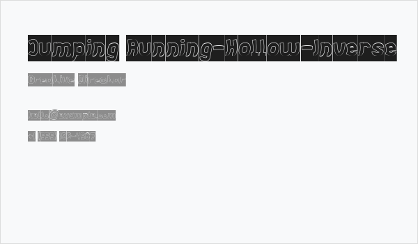 Jumping Running-Hollow-Inverse Business Card