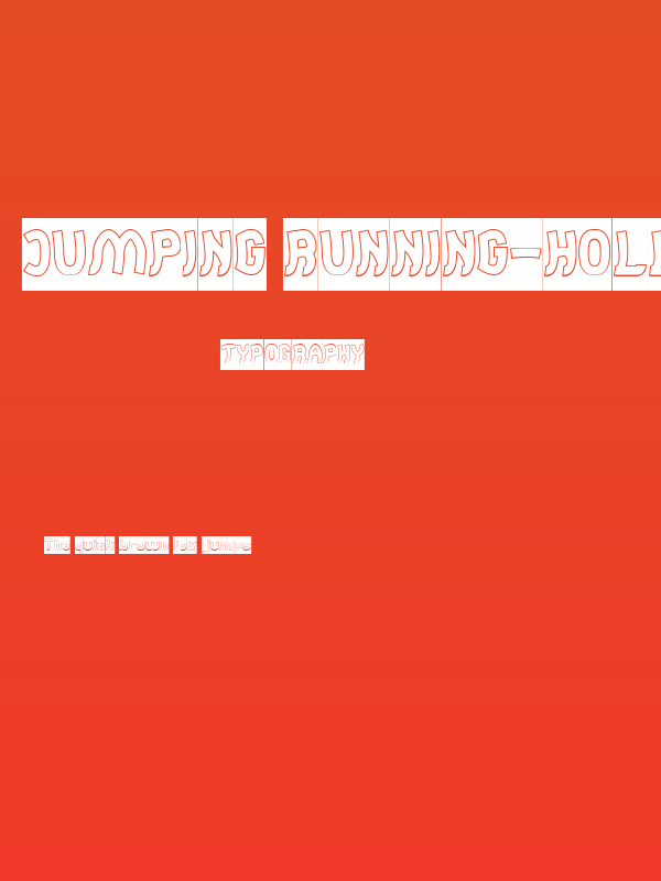 Jumping Running-Hollow-Inverse Poster