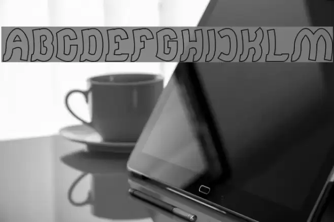 Jumping Running-Hollow Font examples