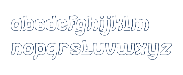 Jumping Running-Hollow Lowercase