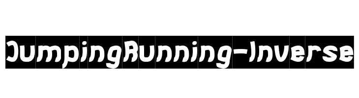 Jumping Running-Inverse  Free Fonts Download
