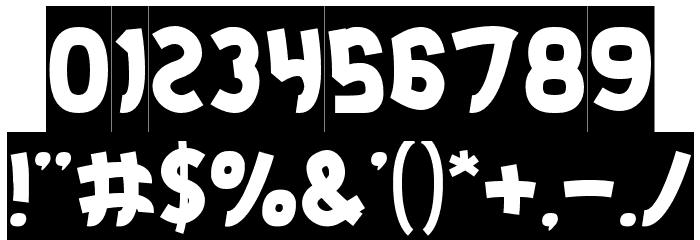 Jumping Running-Inverse Font OTHER CHARS