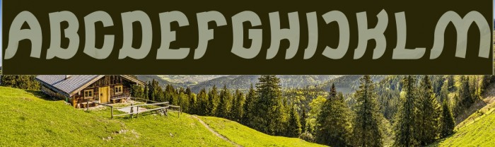 Jumping Running-Inverse Font examples