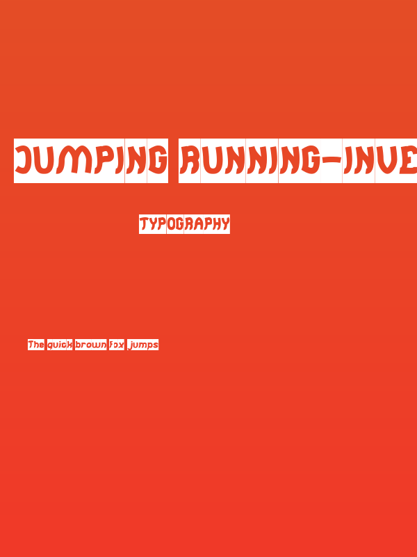 Jumping Running-Inverse Poster