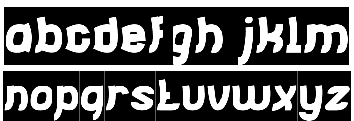 Jumping Running-Inverse Font LOWERCASE