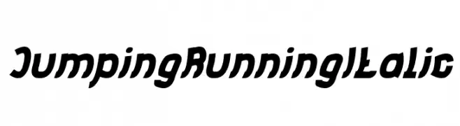 Jumping Running Italic  Frei Schriftart Herunterladen