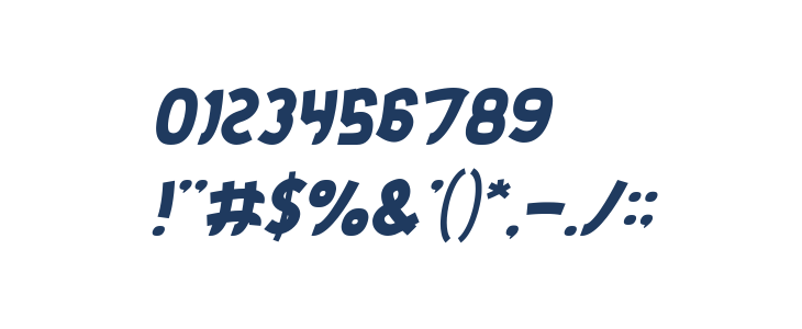 Jumping Running Italic Other Characters