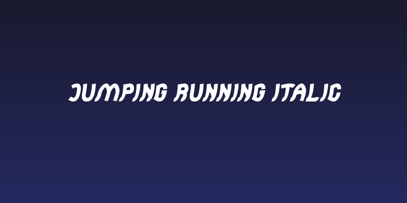 Jumping Running Italic Social Header