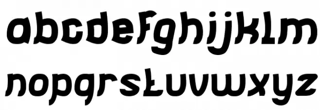 Jumping Running-Light Schriftart Kleinbuchstaben