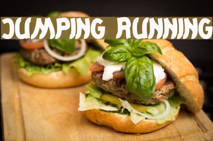 Jumping Running Font examples