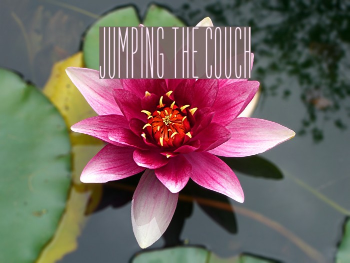 Jumping the Couch Font examples