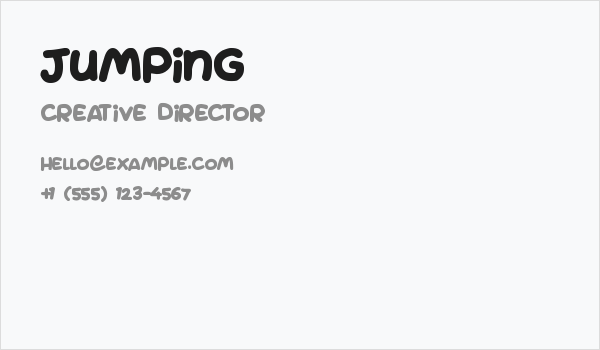 Jumping Business Card