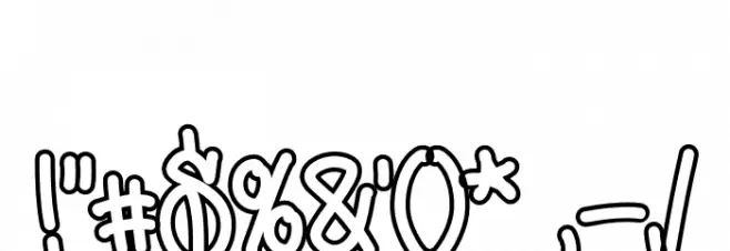 Jumpis Graffiti Outline Шрифта ДРУГИЕ символов