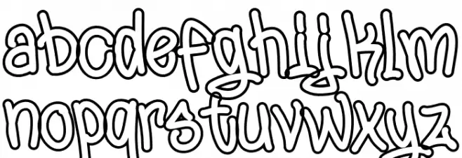 Jumpis Graffiti Outline Шрифта строчной