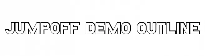 Jumpoff Demo Outline  Frei Schriftart Herunterladen