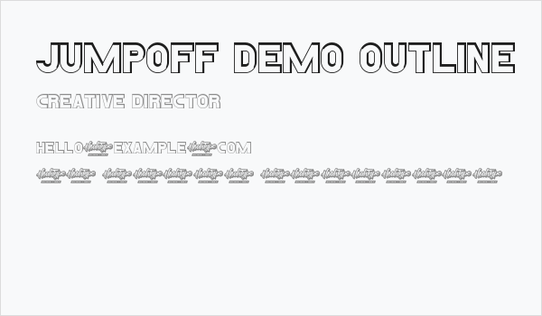Jumpoff Demo Outline Business Card
