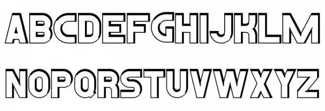 Jumpoff Demo Outline Font LOWERCASE
