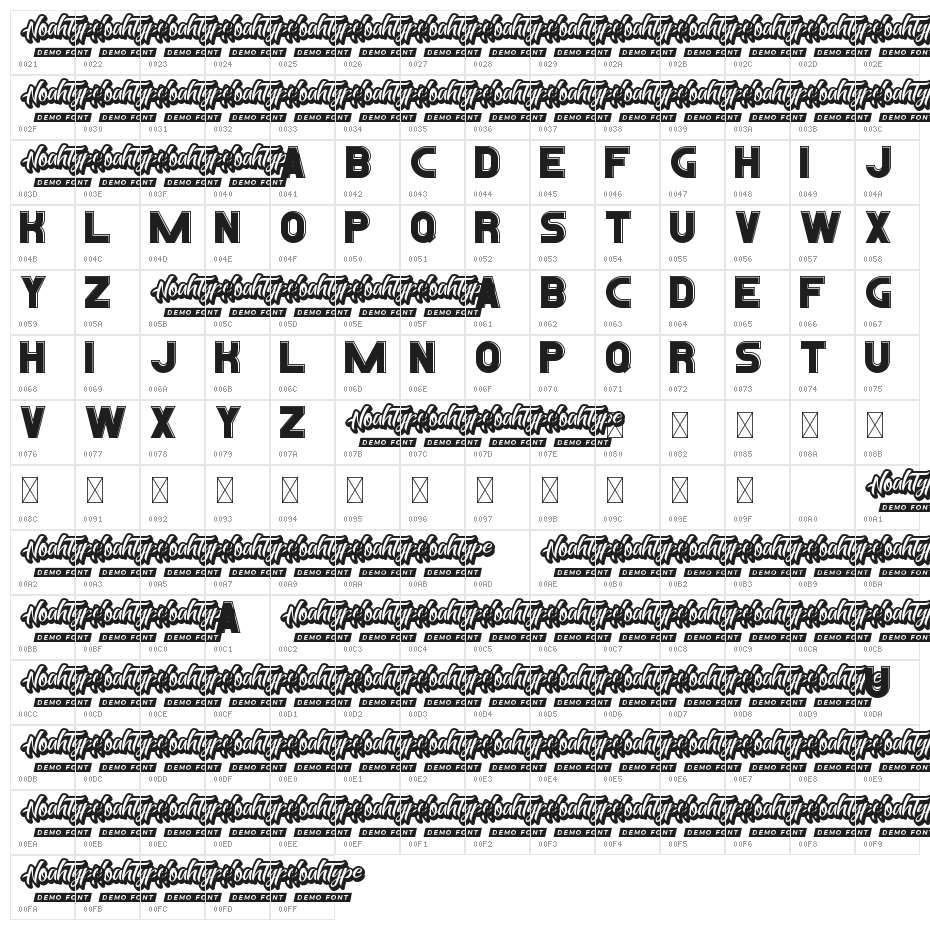 Jumpoff Demo Character Map