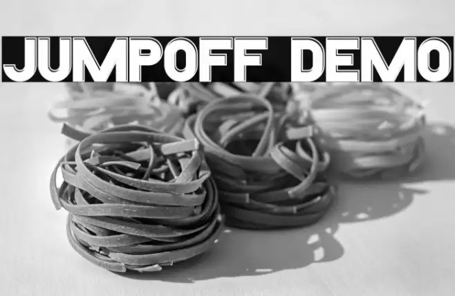 Jumpoff Demo Font examples