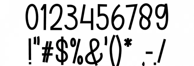 Jumps Over Font OTHER CHARS