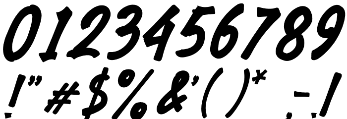 Jumps Over Font OTHER CHARS