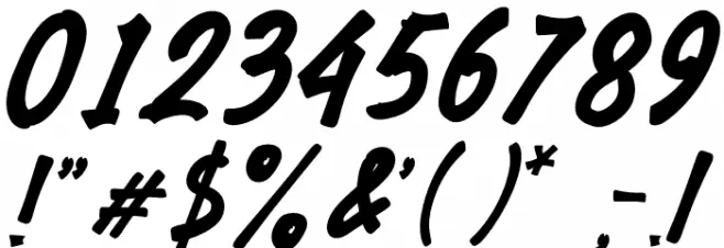 Jumps Over Font OTHER CHARS